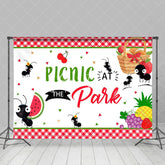 Aperturee - Aperturee Fruit Bee Picnic At The Park Reunion Party Backdrop